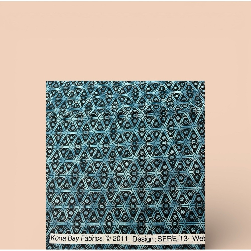 Quilt Craft Fabric 100% Cotton Material Kona Bay Fabrics SERE 13 Blue Abstract - Picture 5 of 5
